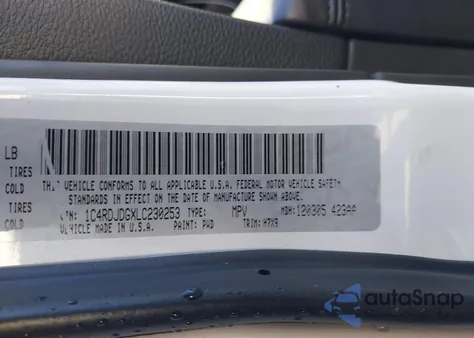 2020 Dodge Durango Gt Awd from USA, damaged, VIN 1C4RDJDGXLC230253